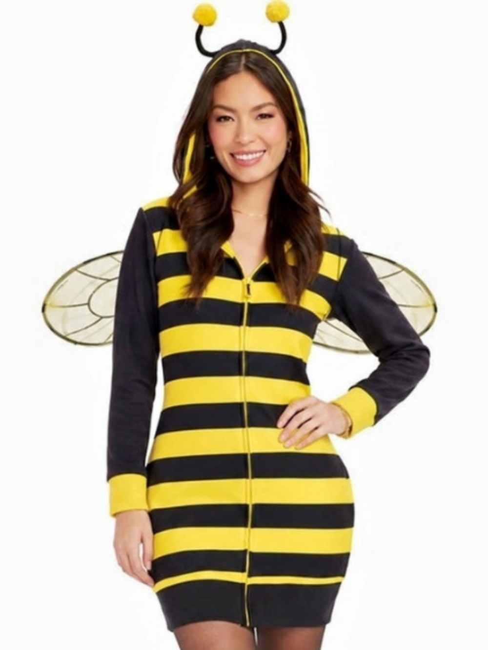 Tipsy Elves Queen Bee Halloween Costume Striped Mini Dress  Size XS
